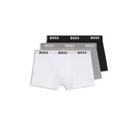 Boxer BOSS Power Logo bianco grigio chiaro nero (3 unità) - XXL