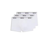 BOSS Trunk 3P Power Boxer Ai Pantaloncini, White 100, S Uomo