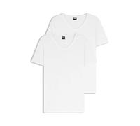 Boss Modern Short Sleeve V Neck Base Layer 2 Units Bianco M Uomo