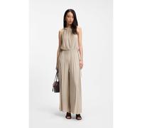 BOSS Tuta jumpsuit scollata sul retro in jersey lucente con pieghe plissé - Style Edecki, 50559000 Beige XL