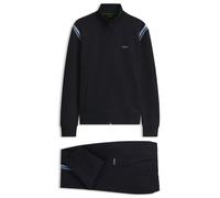 BOSS Tuta sportiva regular-fit in cotone elasticizzato con inserti a righe - Style Tracksuit Set, 50533738 Blu scuro XXXL