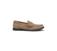 BOSS Mocassini penny in pelle scamosciata con logo goffrato - Style Tevan_Mocc_sd, 50563161 Beige 45