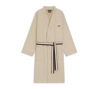 BOSS Vestaglia in cotone con cintura con righe tipiche del marchio - Style BLINEA Horizon Bath robe M, KIM-BLINEA Beige M