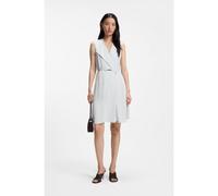 BOSS Vestito a vestaglia con cintura in morbido crêpe - Style Dimosa-Mini, 50554224 Celeste 38