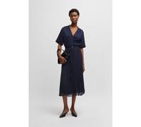BOSS Vestito con cintura e gonna plissé - Style Docelina, 50530564 Blu scuro 42