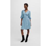 BOSS Vestito con maniche a sbuffo e vita elasticizzata - Style C_Dezzan, 50538357 Celeste 42