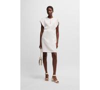 BOSS Vestito con scollo a goccia e maniche con ruches - Style Deliniara, 50537402 Bianco 42