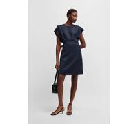 BOSS Vestito con scollo a goccia e maniche con ruches - Style Deliniara, 50537402 Blu scuro 46