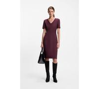 BOSS Vestito con scollo a V in tessuto elasticizzato - Style Damaisa, 50490044 Rosso scuro 38
