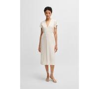 BOSS Vestito in materiale elasticizzato con scollo a V - Style Dieshana, 50537397 Bianco 38