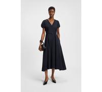BOSS Vestito in misto cotone con cintura con fibbia - Style DEMNILIA, 50546422 Blu scuro 40