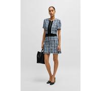 BOSS Vestito in tweed multicolore con rifiniture a contrasto - Style Dosola, 50531896 Blu a motivi 44