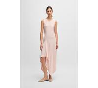 BOSS Vestito lungo in morbido twill con parte anteriore a cascata - Style Donaria, 50551044 Rosa chiaro 42