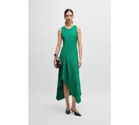 BOSS Vestito lungo in morbido twill con parte anteriore a cascata - Style Donaria, 50551044 Verde 48