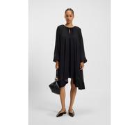 BOSS Vestito relaxed fit a due strati in chiffon di seta - Style Delim, 50546575 Blu scuro 42