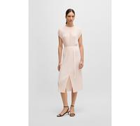 BOSS Vestito senza maniche con cintura in tessuto plissé lucido - Style Emaura, 50521881 Rosa chiaro XL