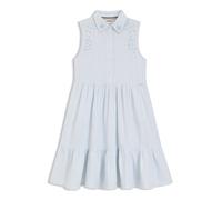 BOSS Vestito senza maniche da bambina in misto cotone con pizzo sangallo - Style J52132/88708A, J52132 Celeste 126