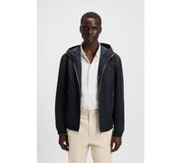 BOSS Water-repellent hooded jacket in microfibre poplin - Style H-Cireno4, 50544135 Blu scuro 52