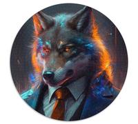 Boss Wolf Puzzle für Erwachsene, 1000 Teile, Kartonpuzzle, ideal als Dekoration für Zuhause und Büro, perfektes Geschenk zum Geburtstag, 1000 Teile (67,5x67,5cm)