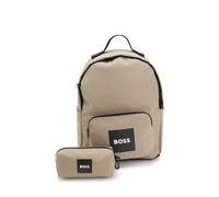 BOSS Zaino con logo per bambini e astuccio coordinato - Style J53127/295UNQ, J53127 Beige ONESI
