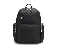 BOSS Zaino in pelle italiana con tasche laterali con zip - Style Highway L_Backpack, 50552436 Nero pz.