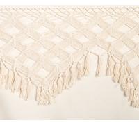 Bossanova Latte - Amaca king size con macramè in cotone biologico, bianco naturale natur / beige