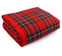 Bossi Caldo Plaid d' arredo Invernale 100 gr Morbido cm 140 x 200 Esterno 100% Cotone Tinto in Filo Made in Italy King 1376