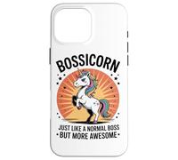 Bossicorn Leader Power Confidence Rainbow Coffee Lover Custodia per iPhone 16 Pro Max