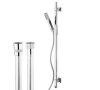 Bossini Cube set doccia con asta saliscendi, 1 tipo di getto, D91004N00030013, Cube cromo [Rubinetteria Bagno > Set Doccia]