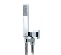 Bossini Cube set doccia con presa d'acqua e supporto, 1 tipo di getto, C55001C00030004, Cube cromo [Rubinetteria Bagno > Set Doccia]