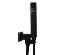 Bossini Cube set doccia con presa d'acqua e supporto, 1 tipo di getto, C55005C00073004, Cube nero opaco [Rubinetteria Bagno > Set Doccia]