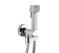 BOSSINI-E57034 SET DOCCIA A PULSANTE IN OTTONE CROMATO-CON RUBINETTO ARRESTO