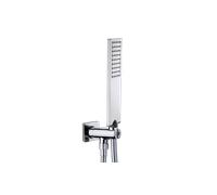 BOSSINI - FLAT-ONE kit supporto fisso con presa acqua, duplex e flessibile a scelta - CB4005/CB4006 : Flessibile - Flessibile ottone doppia aggraffatura - A03045