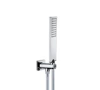 Bossini Flat One set doccia con presa d'acqua e supporto, 1 tipo di getto, CB4006C00030004, Flat One cromo [Rubinetteria Bagno > Set Doccia]