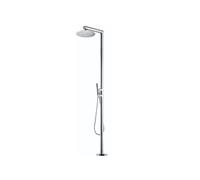 Bossini Nek-Floor colonna doccia, miscelatore monocomando, L00379000030008, Nek-Floor cromo/acciaio inox opaco [Rubinetteria Bagno > Colonne Doccia]