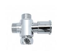 Bossini Serie E60500 Valvola deviatore Tre Vie Ottone Serie Minimalista 1/2" M x 1/2" M x 1/2" F