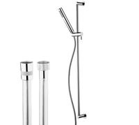 Bossini Slim-Rain set doccia con asta saliscendi, 1 tipo di getto, D38019P00030013, Slim-Rain cromo [Rubinetteria Bagno > Set Doccia]