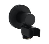 Bossini Universal supporto doccetta con collegamento tubo flessibile, C54000000073003, Universal nero opaco [Rubinetteria Bagno > Gomito di collegamento a parete]