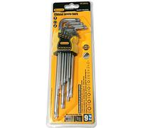 Bossram Set Chiavi Torx a Brugola 9pz Lungo -Chiave Esagonali Stella Forma L dal T10 Fino T50 Materiale Acciaio+ABS