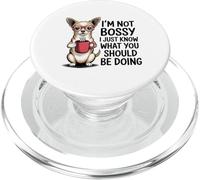 Bossy Chihuahua amante del caffè divertente cane atteggiamento sarcastico PopSockets PopGrip per MagSafe