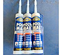 BOSTIK : 1 CARTUCCIA x TIPO NUOVO Poly Max Sigillante TRASPARENTE+GRIGIO+BIANCO