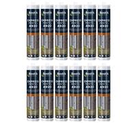 Bostik A920 - 12 malta espressa per riparazione, resistenti alle intemperie, verniciabile, per interni ed esterni, cartuccia da 300 ml, colore grigio pietra