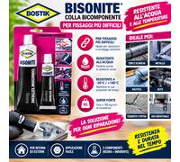 Bostik Bisonite Colla Bicomponente Poliuretanica Superforte Resistente Acqua 65g