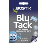 Bostik Blu Tack, adesivo riutilizzabile multiuso, pulito, sicuro e facile da usare, atossico, dimensioni pratiche, colore: grigio