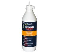 BOSTIK Colla per legno e parquet Wood A965 D3 1100 g - colla per legno resistente all'acqua, senza solventi, riempitivo, tempo aperto 10 minuti, asciugatura trasparente