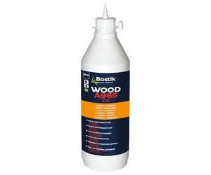 BOSTIK Colla per legno e parquet Wood A965 D3 1100 g - colla per legno resistente all'acqua, senza solventi, riempitivo, tempo aperto 10 minuti, asciugatura trasparente