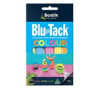 Bostik Color Blu Tack 75 g Stampo Stick Play Adesivo riutilizzabile multiuso