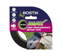 Bostik Max Repair Tape | Nero | Nastro adesivo impermeabile ultra forte | Massima forza di adesione | Resistente a calore, acqua e raggi UV | Uso interno ed esterno | Rotolo da 50 mm x 20 m