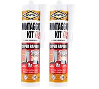 Bostik Montaggio Kit Super Rapido colla di montaggio extra veloce Cartuccia 370 gr (Confezione da 2)