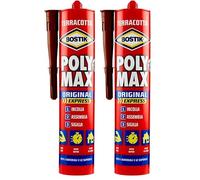 Bostik Poly Max Original Express Colla di Montaggio e Sigillante Universale Super Rapido e Super Forte, colore Terracotta, Cartuccia 425 gr (Confezione da 2)